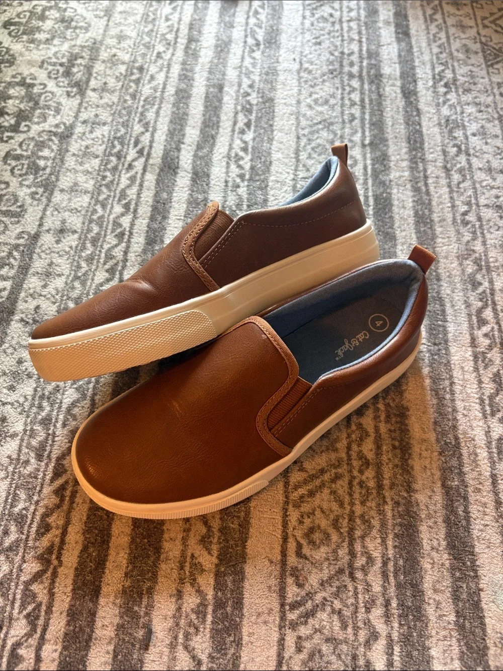 Cat & Jack Brown Slip-On Kids Dress Sneakers